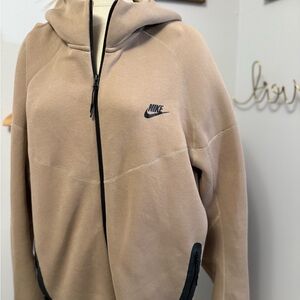 Nike Tech Beige Hoodie with Black Details